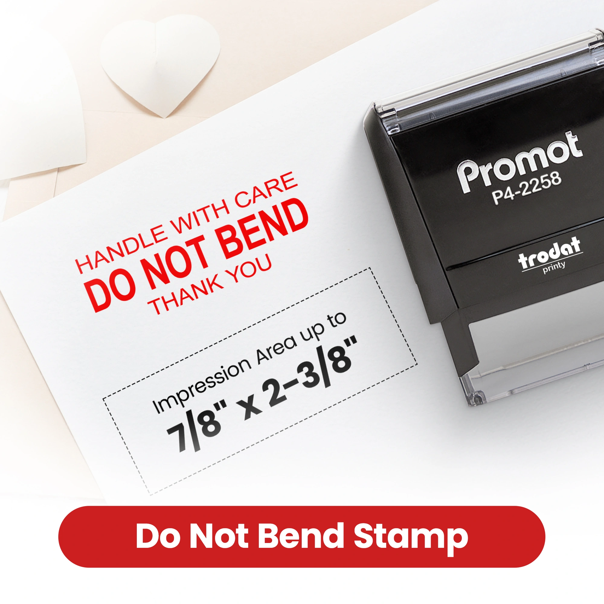 Handle with Care -  Do Not Bend Stamp (Medium)